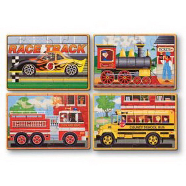 картинка Пазлы деревянные в коробке "Транспорт" от магазина Праздничные игрушки